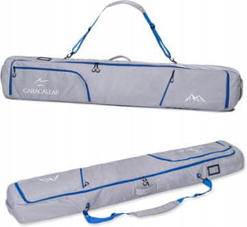 shumee Vodoodporna torba za snowboard za opremo do 175 cm, oblazinjena, siva oxford