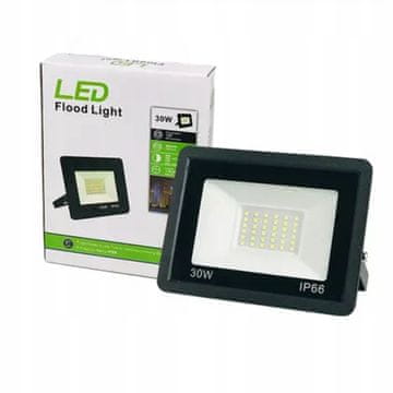 shumee 30W 6000K IP66 Apple Slim LED reflektor črne barve, zunanji