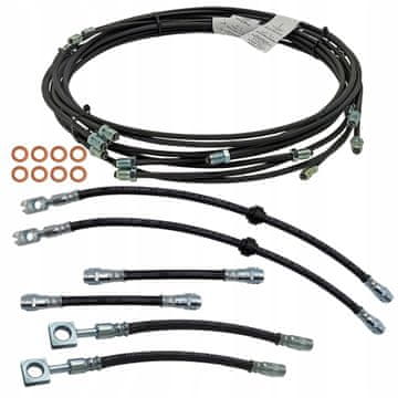 shumee Trde jeklene zavorne cevi + fleksibilne cevi VW Golf 4