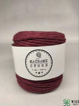 shumee Bordo bombažna makrame vrvica 5MM/100M