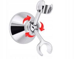 shumee Nastavljiv kovinski stenski nosilec za tuš, kromiran