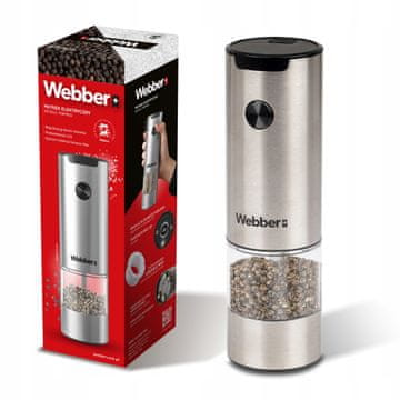 Webber Električni mlinček za poper ali sol, na baterije