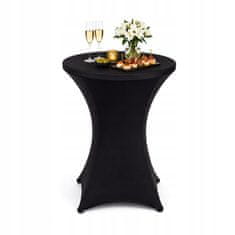shumee Prevleka za okroglo mizo 80 cm elastična Nuforma Banquet črna
