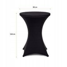 shumee Prevleka za okroglo mizo 80 cm elastična Nuforma Banquet črna