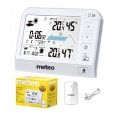 Meteo Vremenska postaja Meteo SP204, vremenska napovedovalka, higrometer, zunanji senzor, DCF