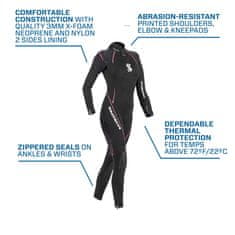shumee Ženska potapljaška obleka dolga Scubapro Definition Steamer 3MM