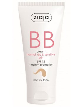Ziaja BB krema za normalno, suho in občutljivo kožo naravni ton SPF15 50 ml