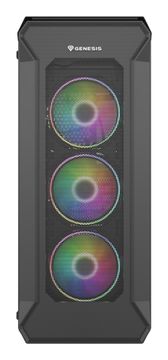 Genesis Ohišje GENESIS Irid 505 ARGB Midi Tower, črno/transparentno