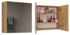 Topeshop Topeshop POLA 2DL ARTISAN stenski kopalniski napamet, hrast