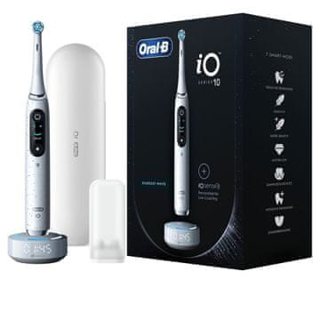 BRA Oral-B iO Series 10 Električna zobna ščetka Bela, Rotacijsko-oscilacijska
