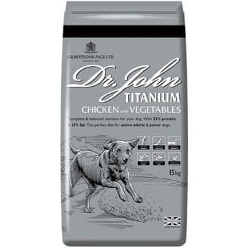 D&R DR JOHN Titanium Chicken, suha hrana za pse, 15 kg