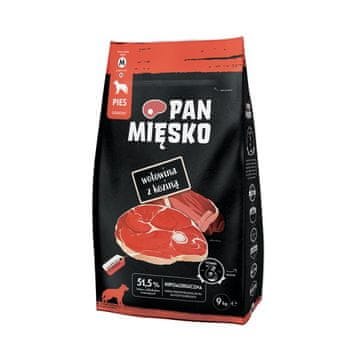 PMI PAN MIĘSKO Beef with goat M - suha hrana za pse, 9 kg