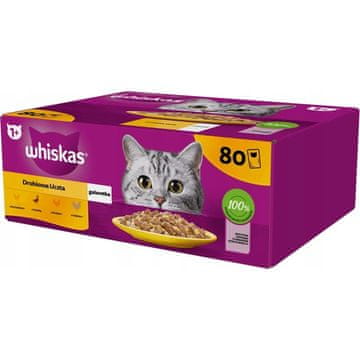 Whiskas WHISKAS mokra hrana za mačke piščanec v želatini 80x85g