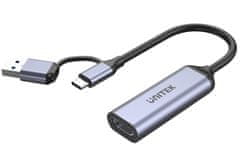 GRABBER Unitek V1167A video grabber, 4K HDMI 1.4b, USB-C/A