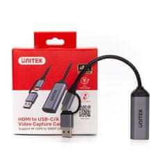 GRABBER Unitek V1167A video grabber, 4K HDMI 1.4b, USB-C/A