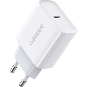 Ugreen USB PD 3.0 4.0+ 20W hitri omrežni polnilnik (bel)