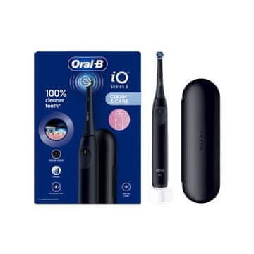 ORA Oral-B iO2 električna zobna ščetka, Night Black, s potovalnim etuijem