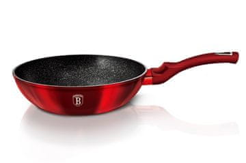 Berlingerhaus Wok z marmorno površino, 28 cm, Burgundy Metallic Line
