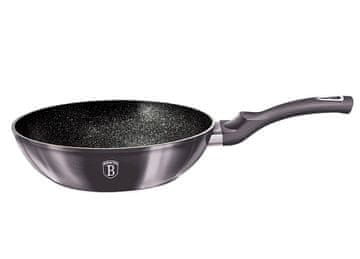 Berlingerhaus WOK ponev z marmorno površino, 28 cm, Carbon PRO Line