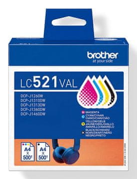 BROTHER Brother LC521VAL originalni komplet kartuš