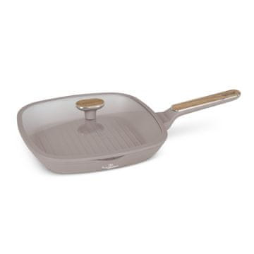Berlingerhaus Ponev za peko na žaru s titanovim premazom in pokrovom, 28 cm, Taupe, Nordic Collection