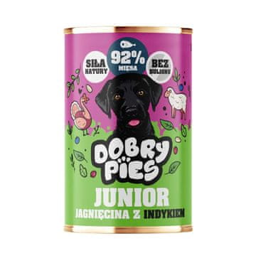 slomart DOBRY PIES Junior Lamb with Turkey - mokra hrana za pse 400g