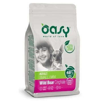 Oasy OASY One Animal Protein Adult Small/Mini Wild Boar - suha hrana za pse, 2,5kg