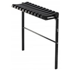 GARDEN LINE Črna zložljiva pokopališka klop 68 cm