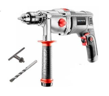 Graphite Graphite 58G722 udarno vrtalno kladivo 1050 W, 3000 RPM, s ključem, siva