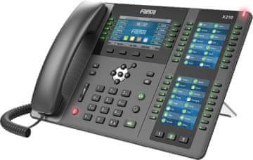 Fanvil Fanvil X210 V2 IP telefon, črn, 20 linij, LCD