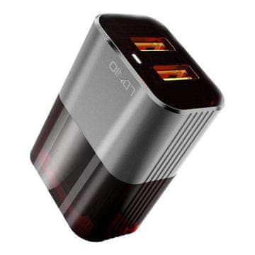 LDNIO Komplet adapter LDNIO A2206 220v 2x USB, max 2,4A + lightning kabel