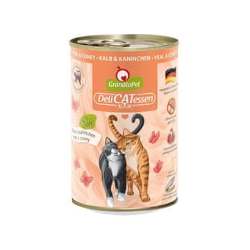 GranataPet GRANATAPET DeliCATessen Mokra hrana za mačke, teletina in kunec, 400 g