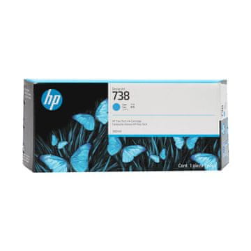 HP 738 300-ml kartuša s cyan črnilom za DesignJet