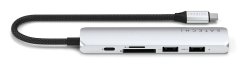 Satechi Satechi ST-P6SS vmesniški hub USB Type-C 10000 Mbit/s, srebrn