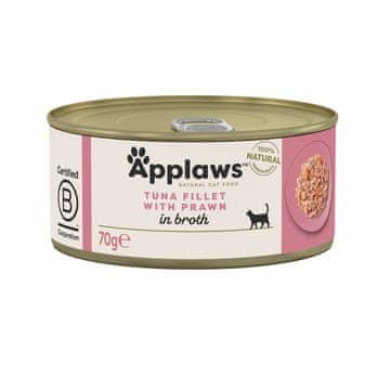 Applaws APPLAWS Mokra hrana za mačke, tuna z rakci v brozgi, 70g