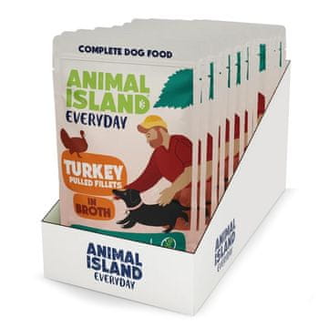 Animal ANIMAL ISLAND Turkey Fillets v omaki - mokra hrana za pse - 10x150g