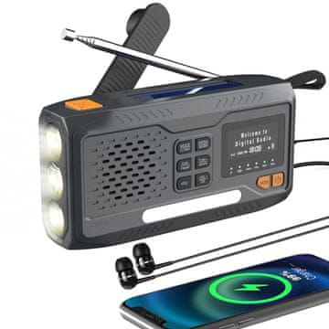 Extē Extralink BT-4000 Prenosni radio, Bluetooth, solarni, 4000mAh, svetilka