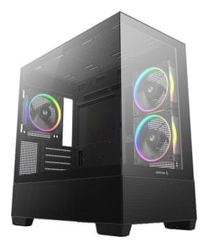 DEEPCOOL DeepCool CG380 3F Midi Tower PC ohišje, črno