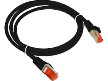 Alantec KKS6CZA0.5 patch kabel F/UTP Cat.6, PVC, 0.5m, črn