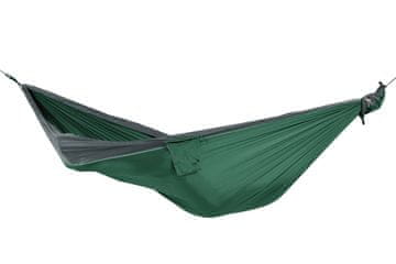 TO Ticket To The Moon TRAVEL HAMMOCK viseča mreža za 2 osebi, najlon, temno zelena, svetlo siva