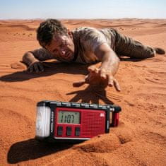 Midland ER 300 Pro ročno polnilo radio, rdeč/črn