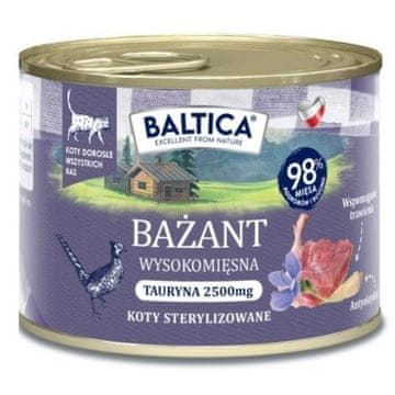 slomart BALTICA Smaki regionów Pašteta s fazanom - mokra hrana za mačke, 185g