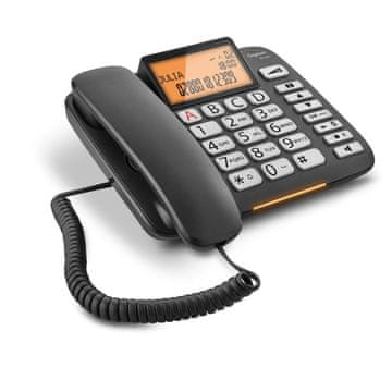 slomart Gigaset DL580 žični telefon, 24 programabilnih tipk, črn