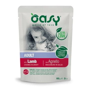 Oasy OASY mokra hrana za mačke, jagnjetina, 85g