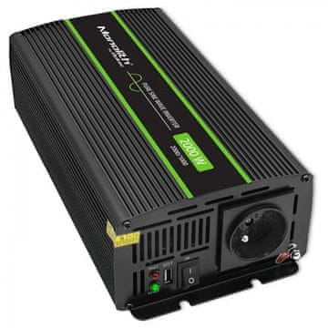 slomart Qoltec Monolith napajalni adapter/pretvornik Auto 2000 W, črna