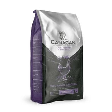 Canagan Canagan Light & Senior & Sterilised chicken - suha hrana za mačke, 1.5kg