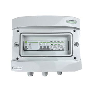 EMI Noark prenapetostna zaščita Type 1+2, 10A, 3-fazna, RCD tip A 40A/300mA, IP65