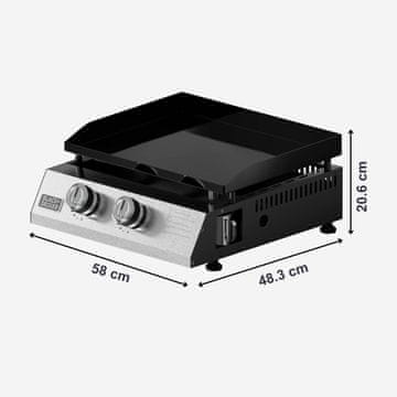 Black+Decker Black+Decker BXOP4900E plinski žar z 2 gorilnikoma - prenosni plinski roštilj