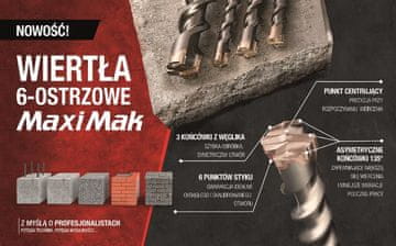 Makita MAKITA SDS MAX svrdlo 14x200x340mm MAXI MAK 6-CRV