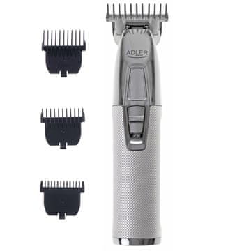 Adler Adler AD 2836S battery beard trimmer, 4/6 mm, Silver